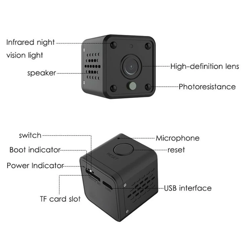 HD 720P беспроводная мини WiFi ip-камера ночное видение Обнаружение движения Мини