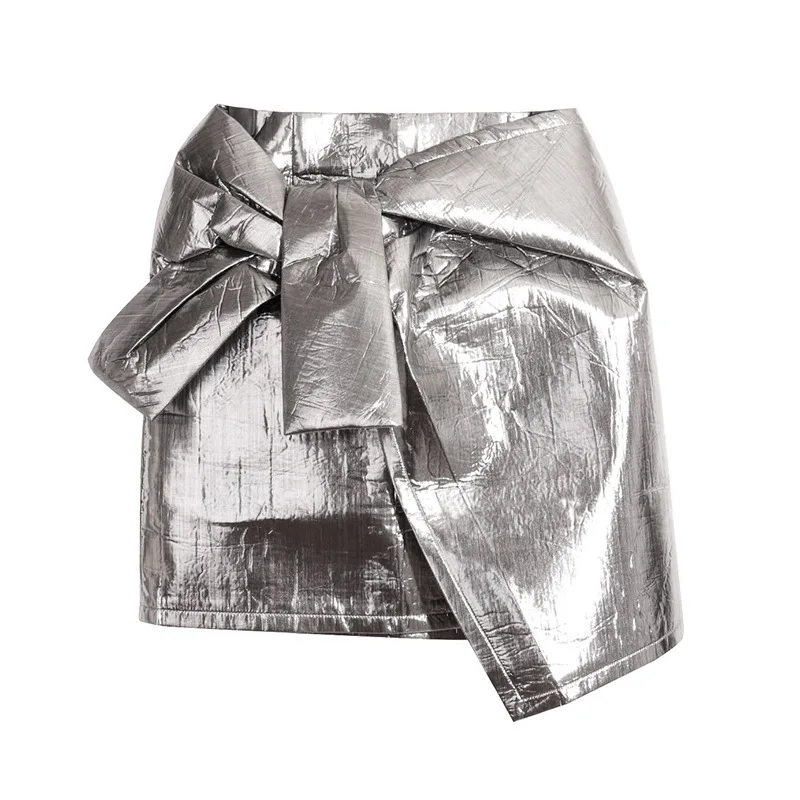 Sexy Women Sequins Soft Metal Skirts 2 Color Skirt Ladies Party Mini 2018 New Good Qualtiy Runway irregular Clothing B298 | Женская