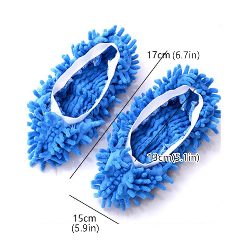2 pcs blue Тапочки из микрофибры для чистки пола; тапочки без застежки; покрытие швабры; очиститель окон; домашняя ткань для чистки чехол из микрофибры - Цвет: 2 pcs blue