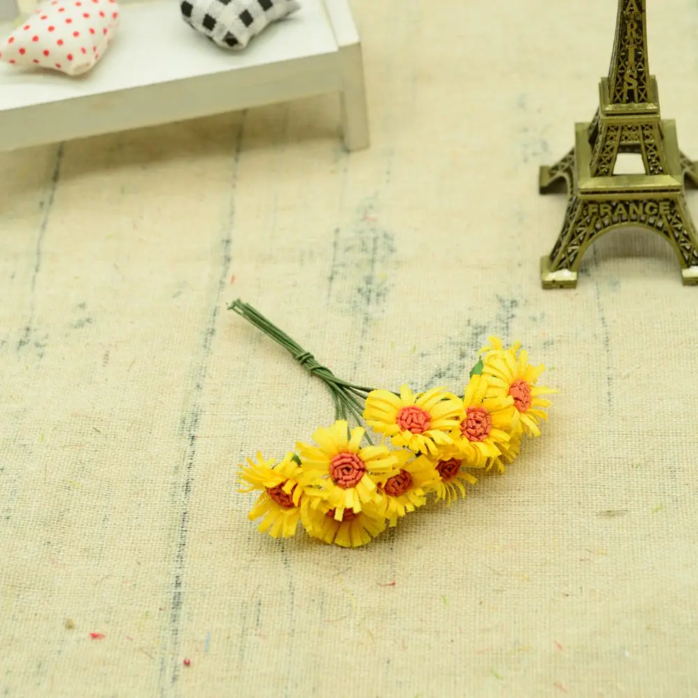 10 шт. мини Маргаритка из шелка вазы diy Подарочная коробка Рождественские украшения Цветы для дома свадебные искусственные растения цветы искусственная тычинка
