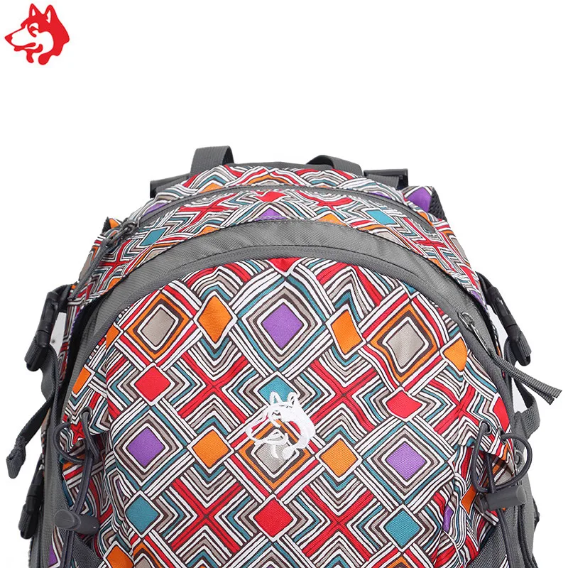 Рюкзак Yiwu 32L для спорта и походов оранжевый/черный/темно зеленый тактический