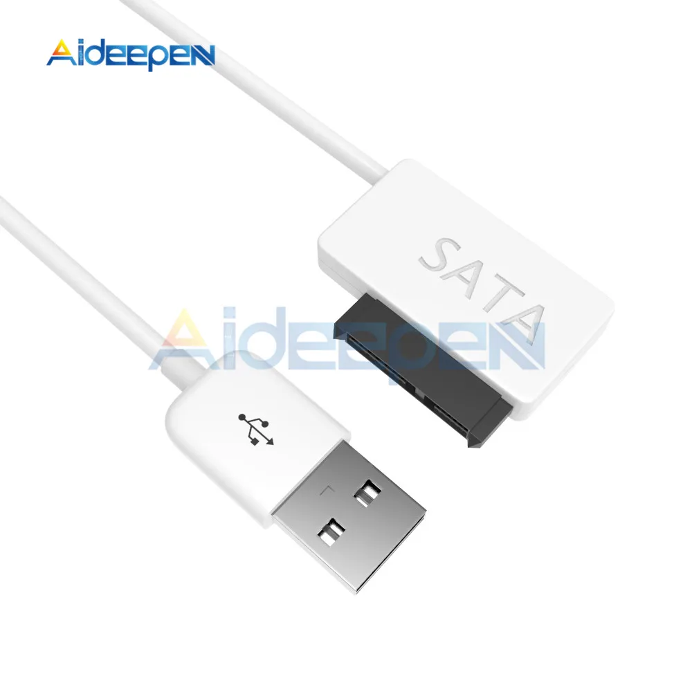 USB 2 0 к Mini Sata II 7 + 6 13Pin адаптер конвертер кабель для ноутбука CD/DVD rom Slimline Drive HDD