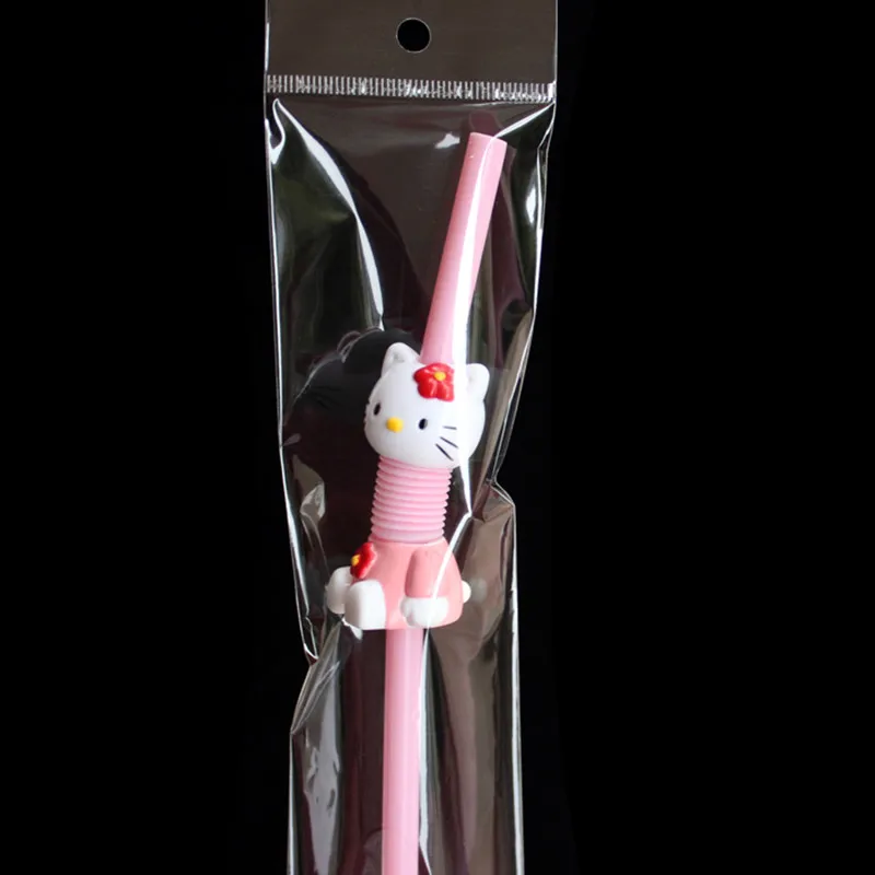 50 шт Пластик рисунок Hello Kitty соломы мультфильм для напитков на вечеринку