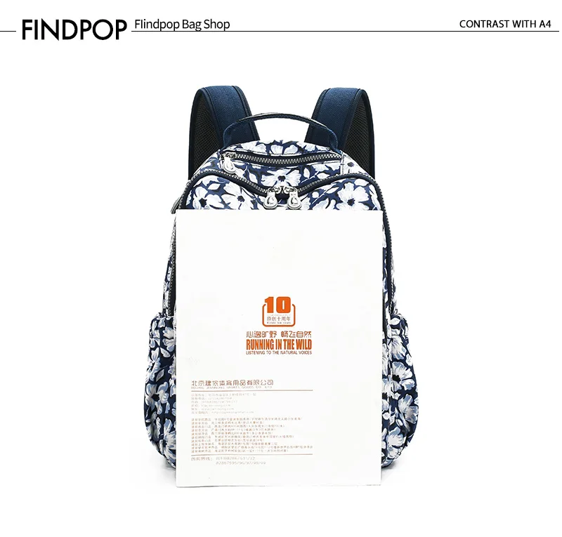 Findpop винтажные рюкзаки с цветочным принтом женские модные многофункциональные холщовые Рюкзаки повседневные школьные рюкзаки сумки для женщин