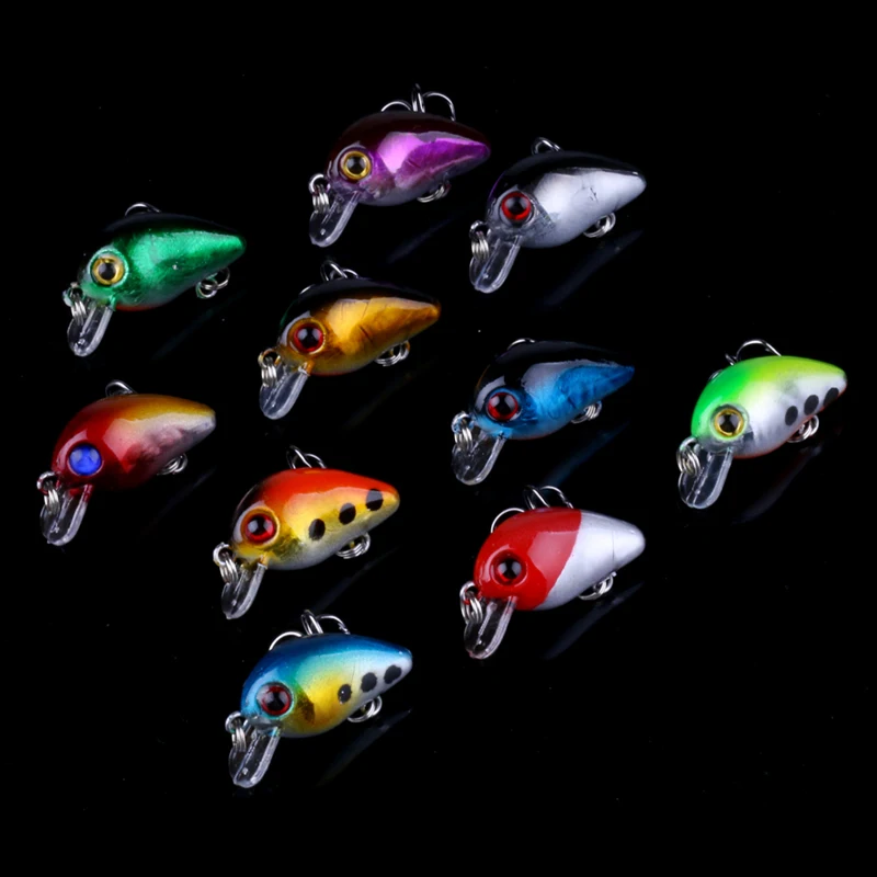 

HENGJIA 3cm 1.5g hard plastic diving mini crankbaits artificial wobblers catfish pesca swim baits fishing tackles