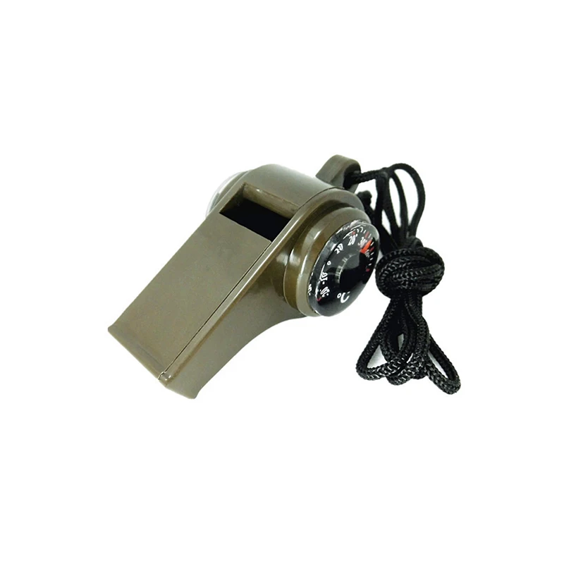 3 in 1 Survival Whistle Outdoor Tools Geology Compass Thermometer Mini Handheld Portable Triple Lifesaving | Спорт и развлечения