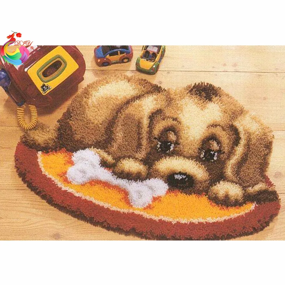 

Latch hook rug kits Carpets set for embroidery stitch thread Crochet hook Patchwork Carpet embroidery craft cross stitch kits