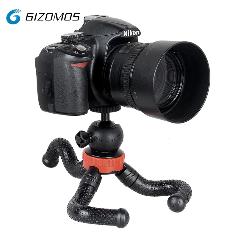 GIZOMOS GP-03STS гибкий мини-телефон Стенд настольный Осьминог штатив для смартфона беззеркальная камера с шаровой головкой/держателем телефона