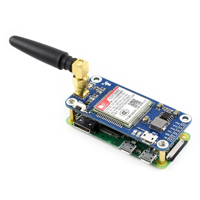 Фото NB-IoT/eMTC/EDGE/GPRS/GNSS HAT для Raspberry Pi на основе SIM7000E поддерживает порты TCP UDP PPP HTTP FTP MQTT SMS NB-IoT/eMTC/EDGE/GPRS/GNSS HAT для Raspberry Pi на основе SIM7000E поддерживает порты TCP UDP PPP HTTP FTP MQTT SMS