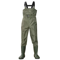 2018 outdoor fishing camping farming breathable overalls male wear strap jumpsuits men waterproof wading pants with boots