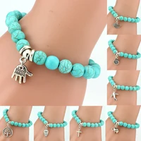 fashion strand bracelets with owl elephant palm cross girl beads bracelet women jewelry lady 2020 new wholesale free shipping