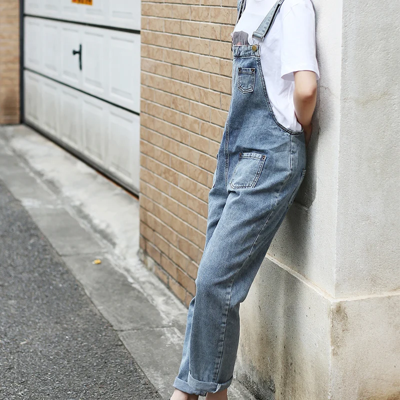 Горячая Распродажа комбинезон женский джинсовый свободный спортивный костюм