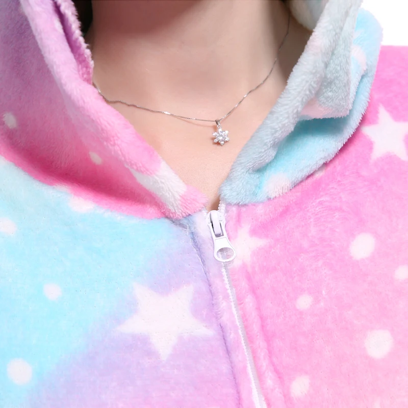 Звездное небо единорог пижамы животных кигуруми Onesie взрослых мужчин женщин