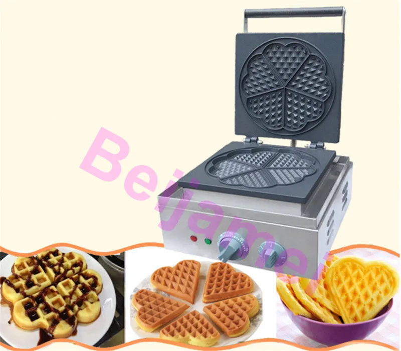 BEIJAMEI Restaurant Electric Heart Shape Waffle Maker Machine 110v 220v Commercial Mini Waffles | Бытовая техника