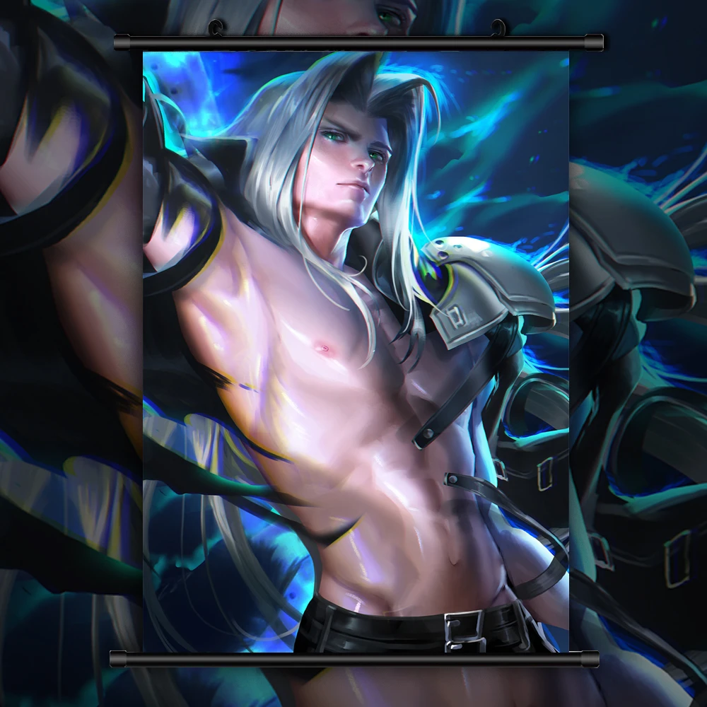 Финальная фантазия Аниме Манга настенный плакат Свиток|Рисование и каллиграфия|