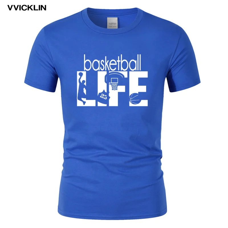 

2019 Men's Basketball T-shirts Short Sleeve Comfort Jersey Cotton T Shirt summer fashion short sleeve o-neck tshirt casual Tops