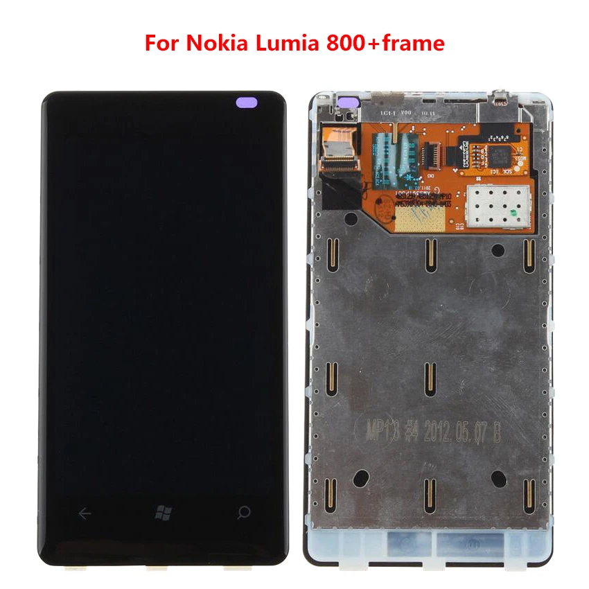 Высокое качество 3 7 ''для Nokia Lumia 800 N800 полный ЖК дисплей Дисплей с Сенсорный