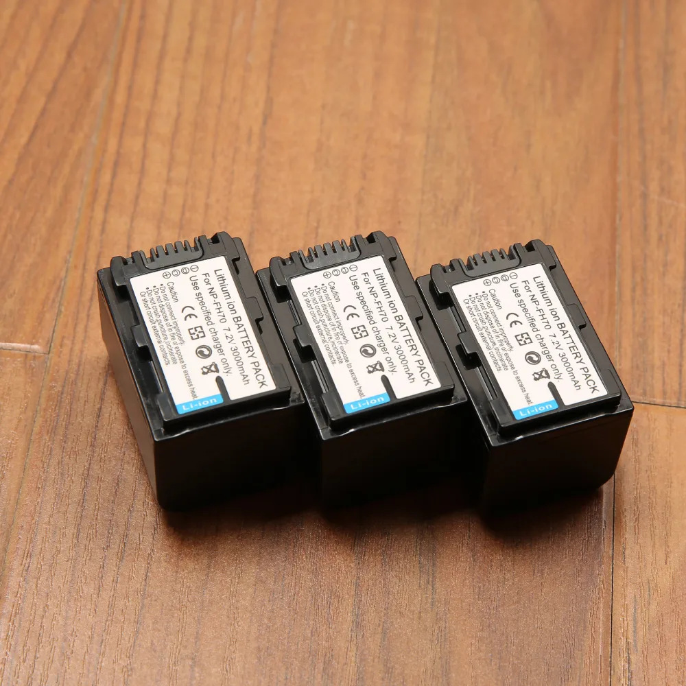 2x3000 мАч NP-FH70 NP FH70 Камера Батарея для sony NP-FV50 NP-FV100 NP-FH30 NP-FH40 NP-FH60 NP-FH50 NP-FH70 HDR-SR HDR-XR серии
