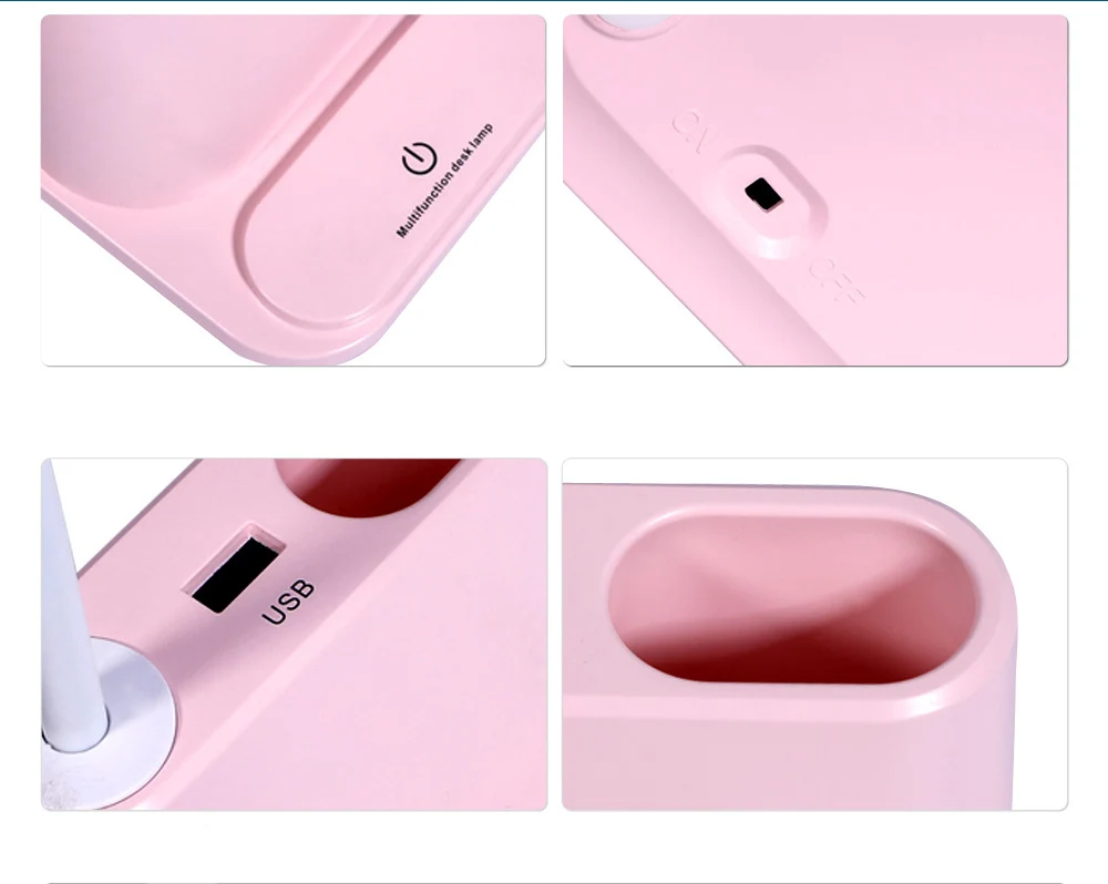 USB интеллектуальная сенсорная Светодиодная настольная лампа настольные лампы для детей, для обучения, чтения, освещения, держатель для телефона, зарядка через usb, защита глаз