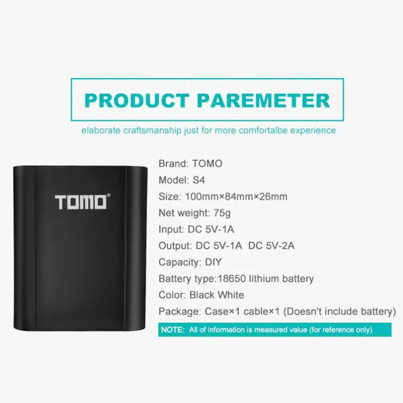 TOMO S4 USB литий-ионная Интеллектуальная батарея зарядное устройство lcd DIY Мобильный Внешний Аккумулятор Чехол Поддержка 4x18650 батареи и выходы для телефона