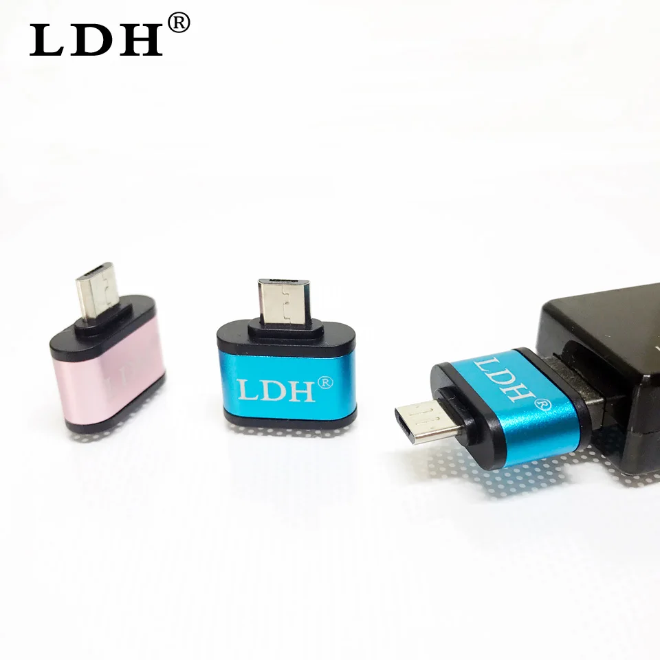 LDH Micro USB к адаптеру OTG адаптер Мужской конвертер позолоченный для телефонов Samsung