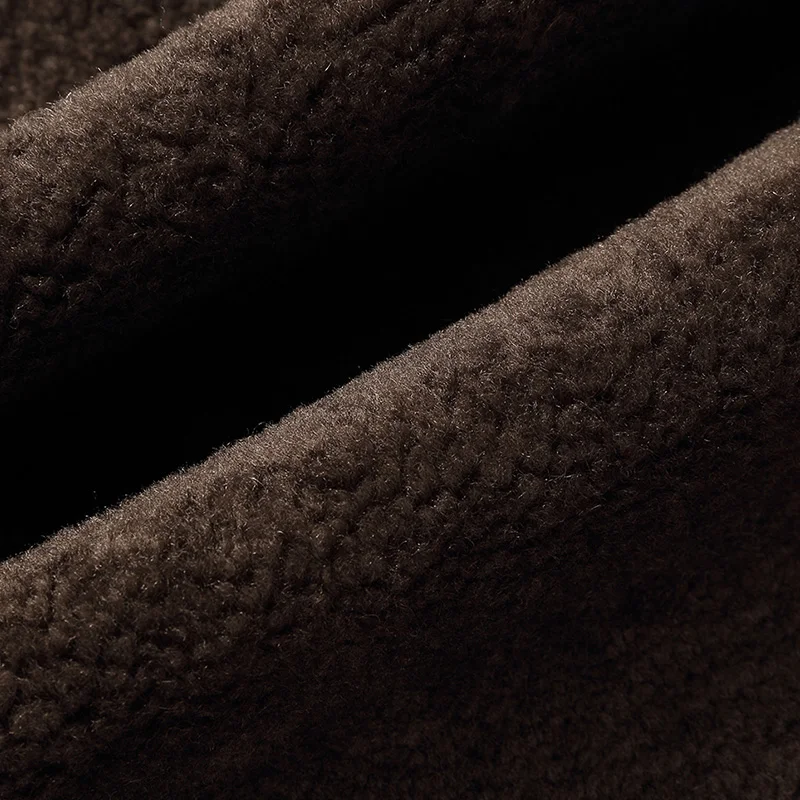 Мех один мужчина зима Haining шерсти Короткая кожаная куртка мужская