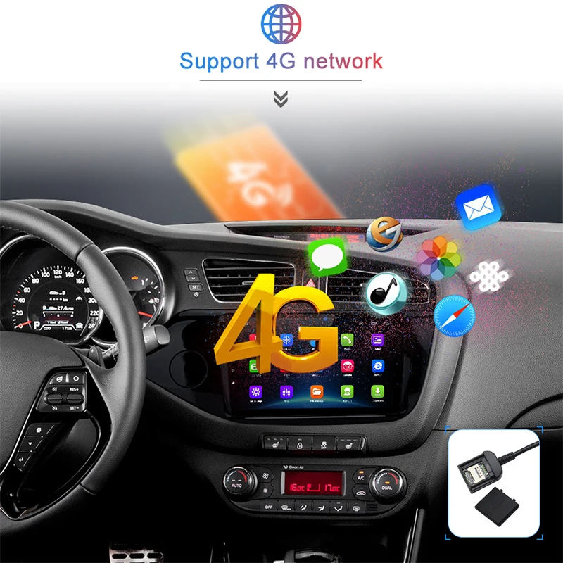 Junsun 2 Din мультимедийный видео плеер Android 8 1 GPS навигация радио WIFI OBD2 для KIA Cee 'd CEED JD