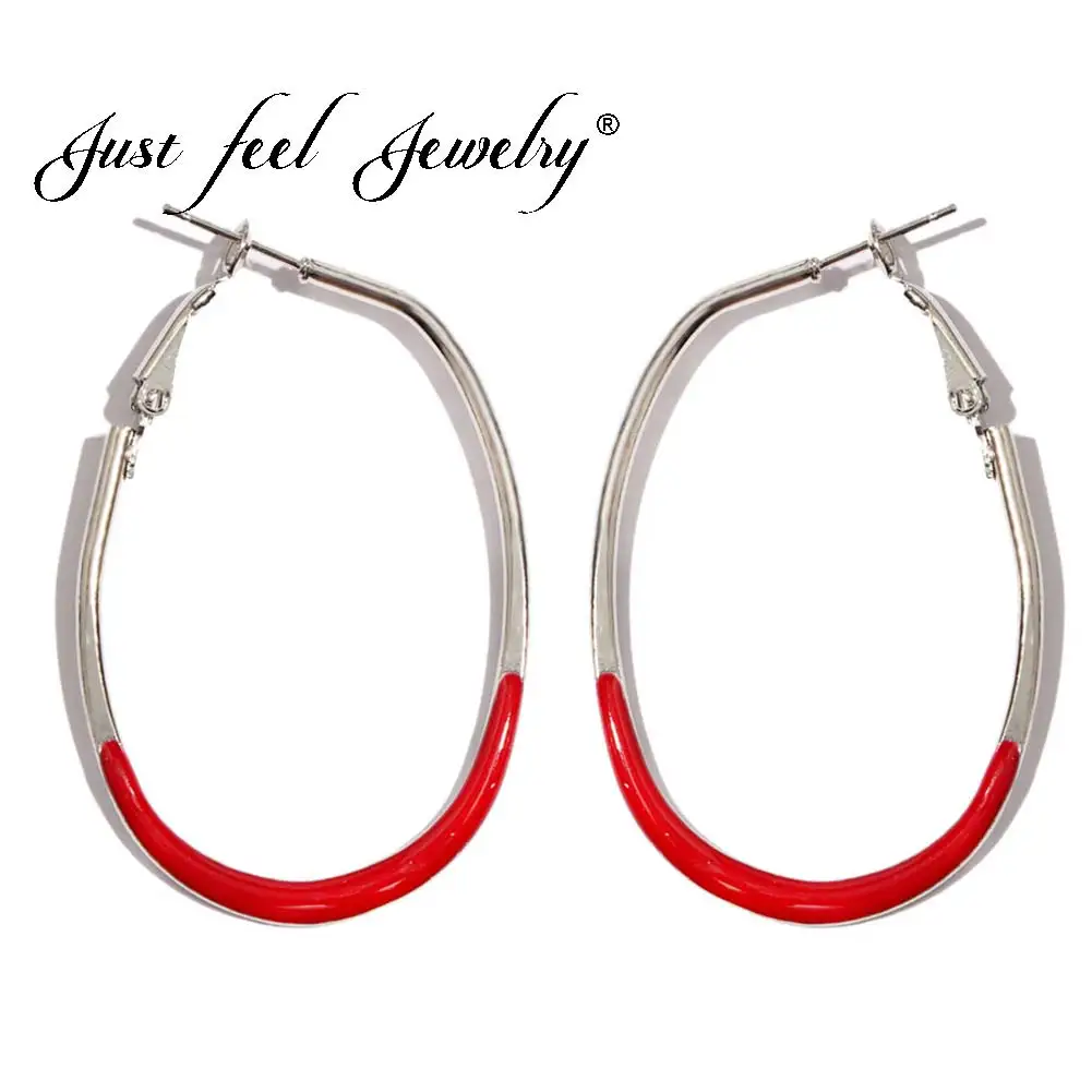 Женские серьги-кольца JUST FEEL круглые с геометрическим узором модные серьги для