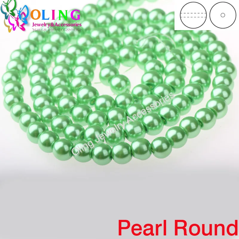6mm 50pcs 016 OlingArt 6 мм 50 шт./лот Бусины из стекла круглый имитация жемчуга браслет DIY Серьги Подвески ожерелье для изготовления ювелирных изделий - Цвет: 6mm 50pcs 016