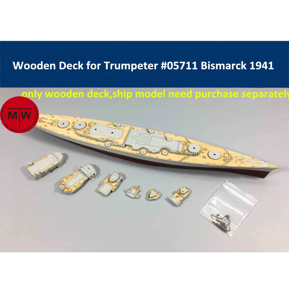 Масштаб 1/700 деревянная колода для Trumpeter 05711 немецкий линкор Bismarck Модель 1941