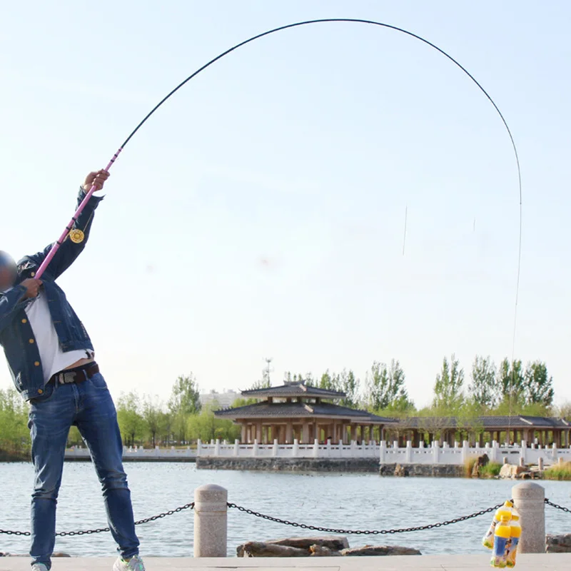 Фиолетовая позиционная пустая удочка большая углеродная Передняя