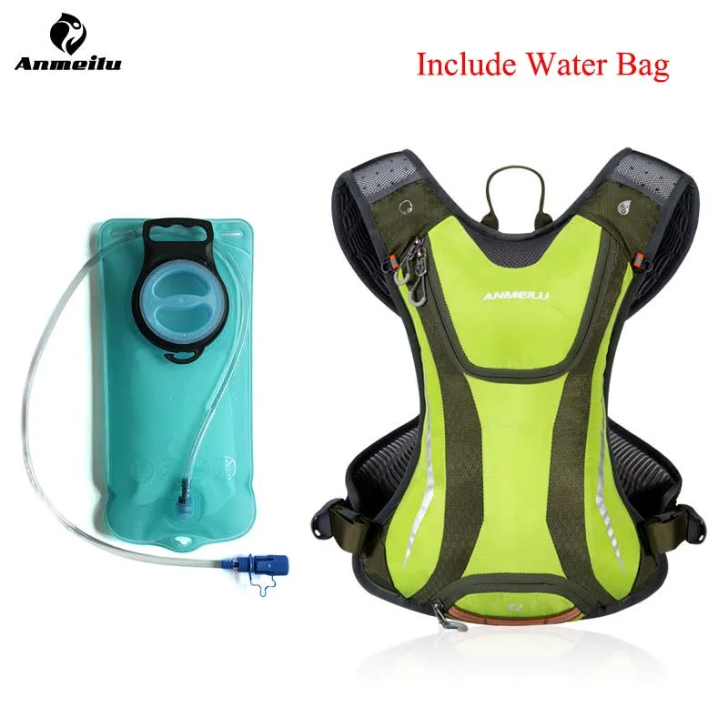 1026GN WB ANMEILU, 2L, сумки для воды, 5L, велосипедный рюкзак для мужчин и женщин, Водонепроницаемая спортивная сумка для активного отдыха, для альпинизма, бега, Baddler - Цвет: 1026GN WB