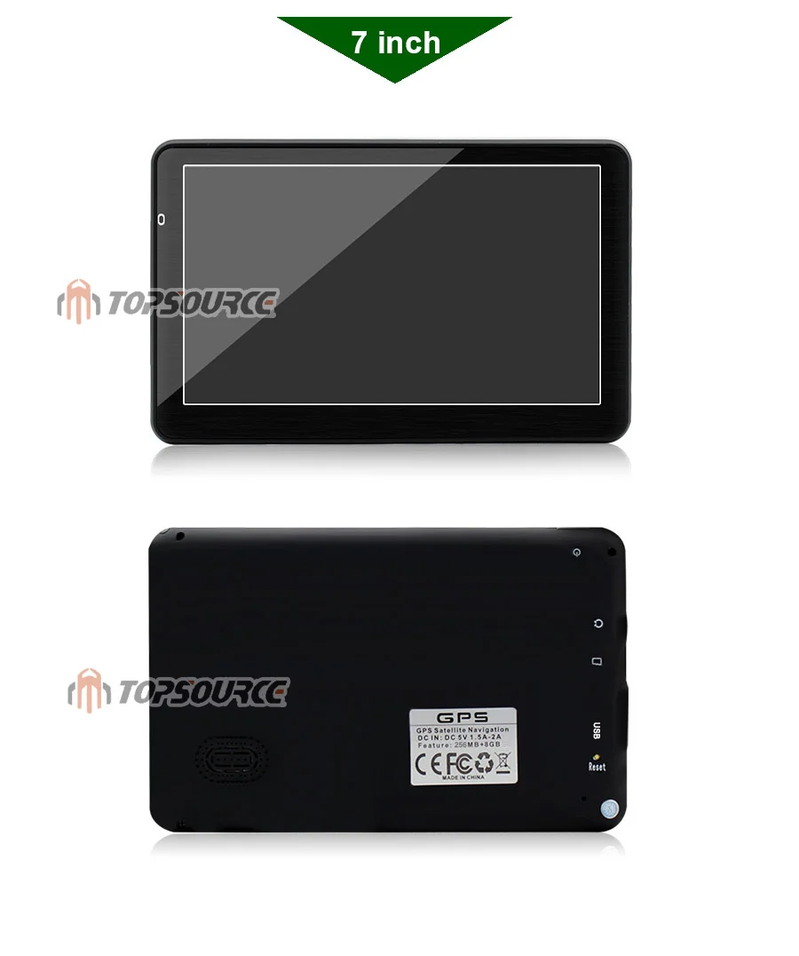 TOPSOURCE " 7" 256 м 8 г hd Автомобильный gps навигатор грузовик gps навигатор преднатяг gps карта windows ce6.0 800 МГц MSB2531 ARM Cortex A7