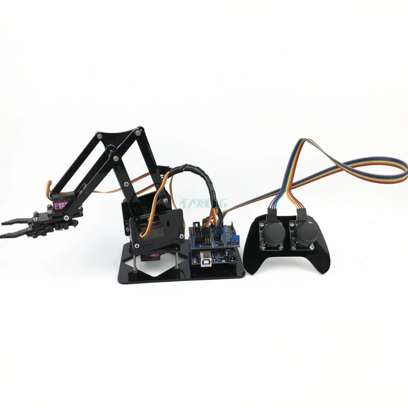 DIY Собранные акриловые 4-Dof робот Механическая рука наборы схем для Arduino обучения научная игрушка