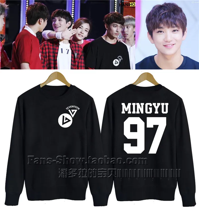 17 Вернон Wonwoo The8 Dk Mingyu Jun Hoshi Джошуа имя номер же стиль пуловеры свитер|sweater|sweater