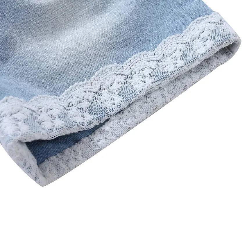 Детские джинсовые шорты марки FIRS для девочек карманы с тесемкой новое