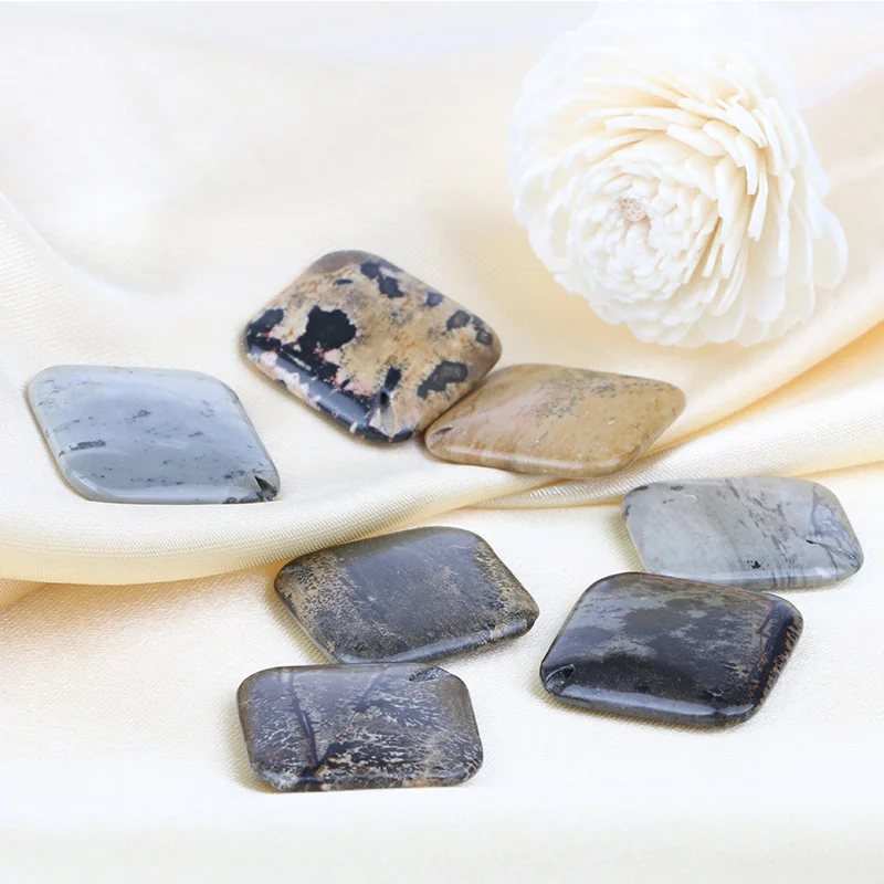 

Fashion Diagonal Square Semi-Precious Loose bead 20mm Natural Stone Beads for Jewelry Making Handmade/DIY XYC124