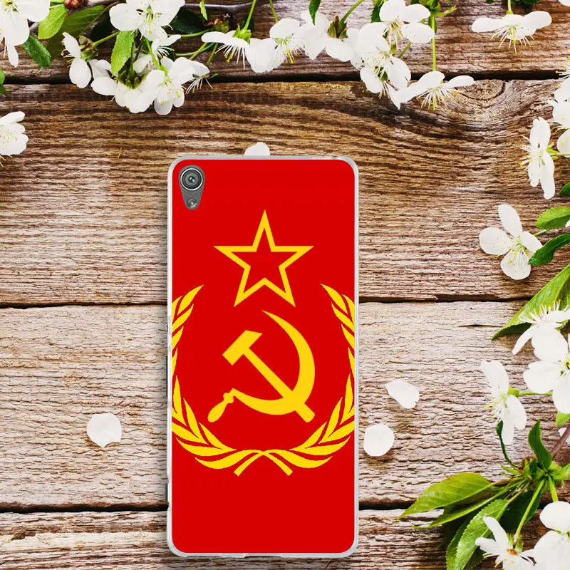 For Sony Xperia E3 E5 T3 M2 M4 M5 XA XZ Z Z1 Z2 Z3 Z4 Z5 Compact Shell Soft Silicone Phone Case USSR Soviet Emblem | Мобильные