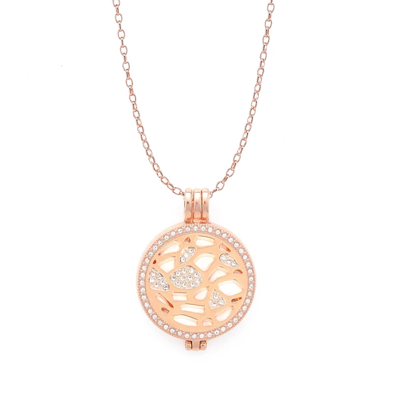 2017 Top Sale Fantasy Peacock 33mm Large My Coin Holder Frame Pendant Necklace Bracelets For Women With 80CM Link Chain | Украшения и