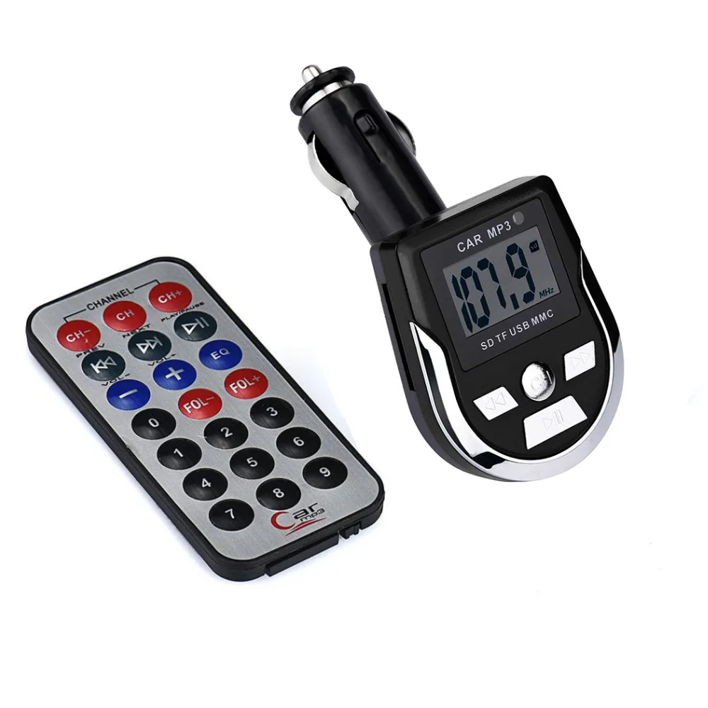Автомобильный MP3-плеер 87,5 МГц-108,0 МГц lcd Автомобильный Mp3 MP4 плеер беспроводной fm-передатчик модулятор SD/MMC карта с дистанционным управлением APR03