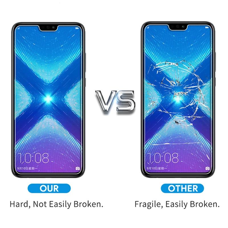 Защитное стекло для Huawei Honor 8X 8 X закаленное note 10 play 9 P Smart P20 lite pro Scren защитная