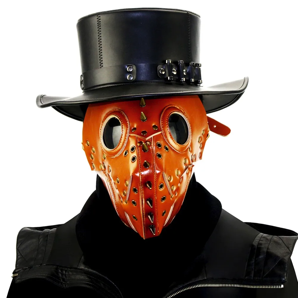 GEARDUKE Devil Grimace Маска Костюм в стиле стимпанк для косплея чума маска Хэллоуин унисекс костюм театральный реквизит Горячая новинка коричневые ПУ маски