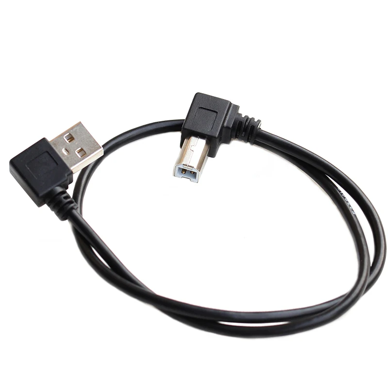 50 см USB 2 0 папа к 4pin B Тип правый угол данных зарядный кабель для USB2.0 принтера и