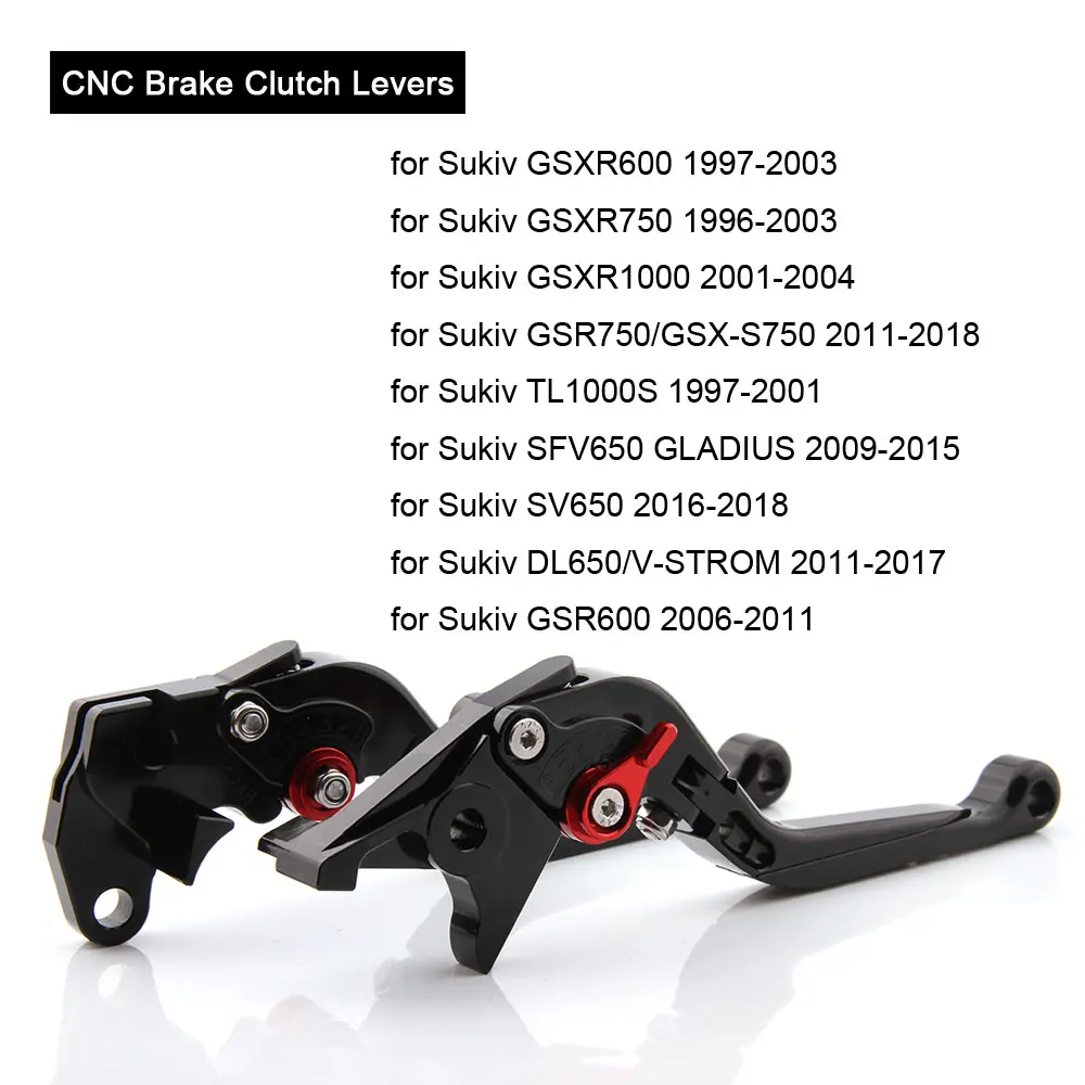CNC рычаги для Suzuki GSXR 600/750/1000 TL1000S SV650 GSR600 GSR750 мотоциклетные регулируемые Складные