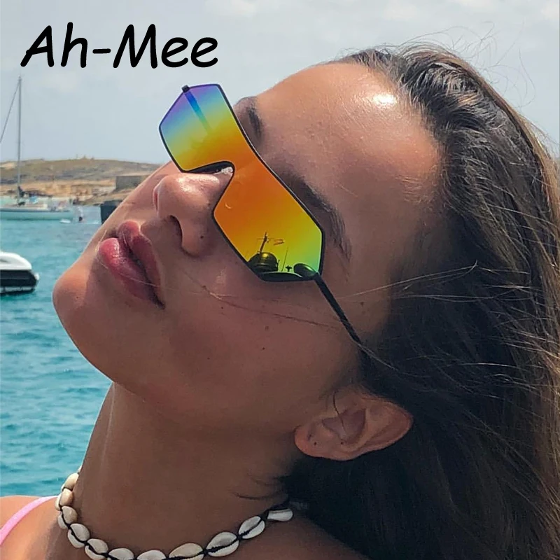 Квадратные Солнцезащитные очки женские узкие цельные винтажные брендовые