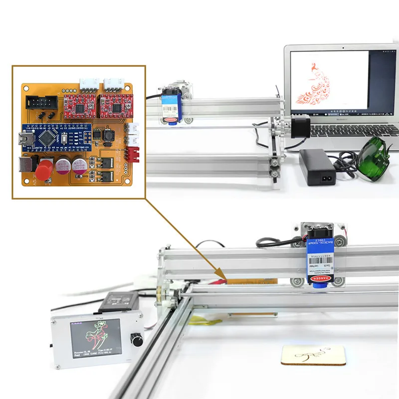2 оси GRBL USB порт гравировальный станок с ЧПУ Плата управления лазерным станком