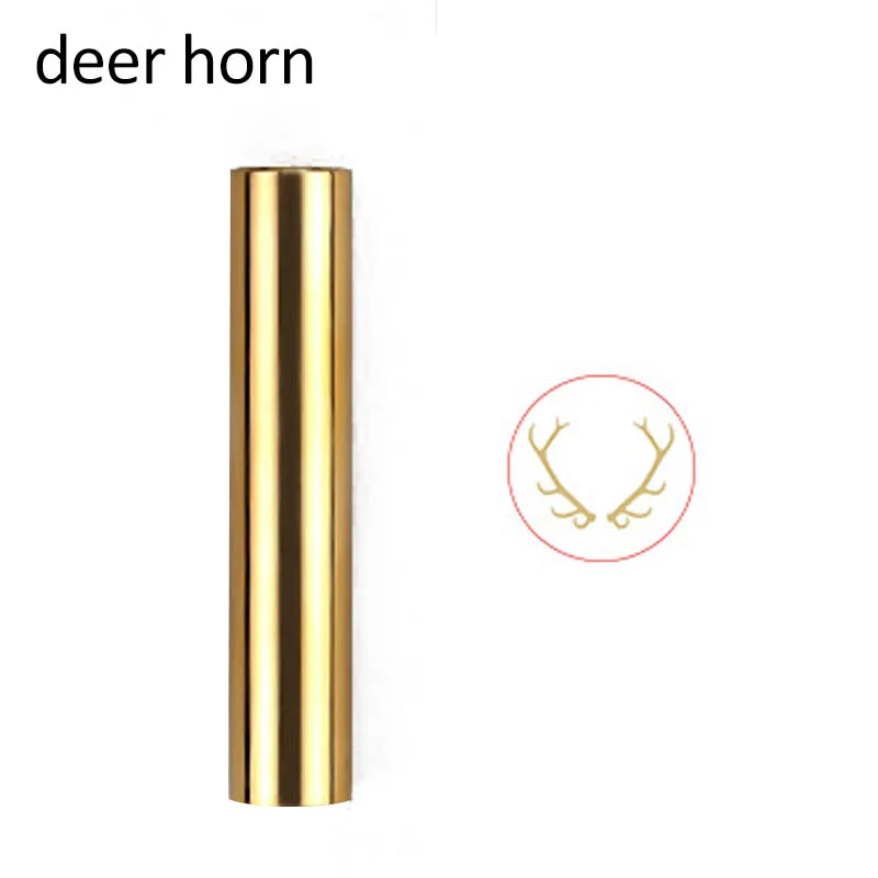 deer horn 1 шт. высокое качество цилиндрический уплотнительный воск латунь Винтаж конверт герметичный штамп предметы домашнего обихода 9 узоров на выбор - Цвет: deer horn