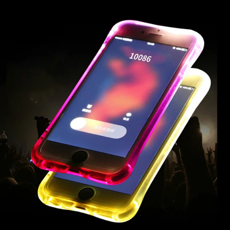 Incoming Reminder LED Flash TPU Case for iPhone X XS XR XS Max, Transparent Luminous Back Cover for iPhone 5 5s 6 6S 7 8 Plus Cases image 4