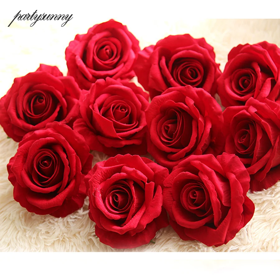 Настоящее сенсорный розы голова поддельные Шелковый Искусственные цветы для