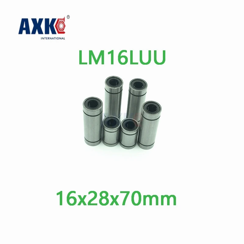Axk 2шт Lm16luu длинный тип 16x28x70 мм 16 Линейный шарикоподшипник линейные направляющие